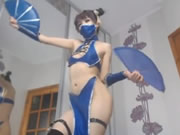 Cosplay Ninja garota Masturbation em Webcam